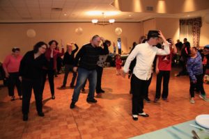 TI-JCC Hanukkah party dance lesson
